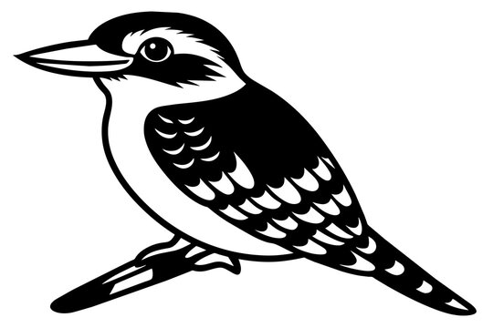 recommend clip art: kookaburra silhouette vector illustration