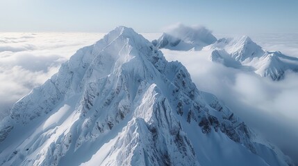 Snow covered alaska mountain range in wilderness   scenic nature landscape wallpaper
