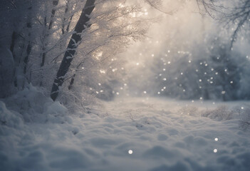 Magic winter snowstorm