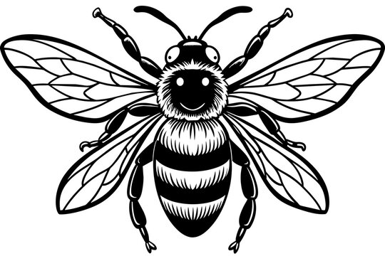 bumblebee  silhouette vector art illustration