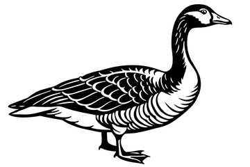 goose silhouette vector illustration