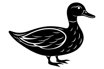 duck silhouette vector illustration