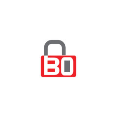 bo shield security protection logo design vector