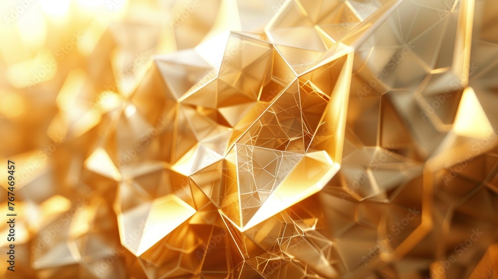 Aufkleber close-up view of an organic structure resembling a microscopic landscape. the rich golden hues and i