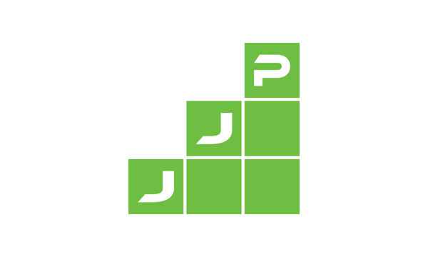 JJP initial letter financial logo design vector template. economics, growth, meter, range, profit, loan, graph, finance, benefits, economic, increase, arrow up, grade, grew up, topper, company, scale