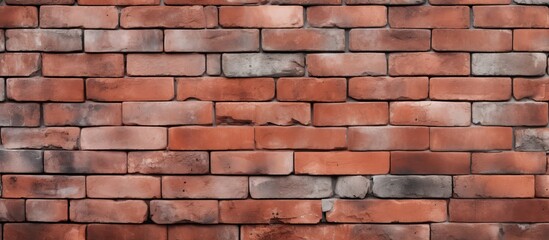 A detailed shot showcasing the symmetry and pattern of a red brick wall, highlighting the building...