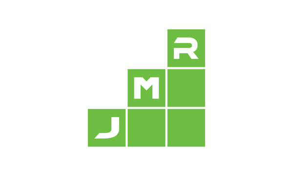 JMR initial letter financial logo design vector template. economics, growth, meter, range, profit, loan, graph, finance, benefits, economic, increase, arrow up, grade, grew up, topper, company, scale