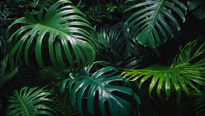 Lush tropical foliage  - obrazy, fototapety, plakaty