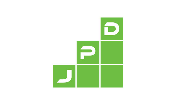 JPD initial letter financial logo design vector template. economics, growth, meter, range, profit, loan, graph, finance, benefits, economic, increase, arrow up, grade, grew up, topper, company, scale