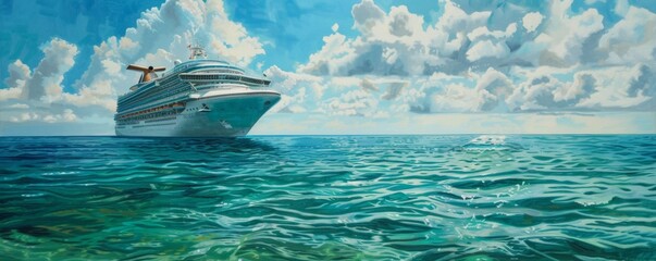 Fototapeta premium ship in the sea