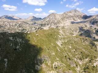 Aerial view of Pirin Mountain near Yalovarnika peak, Bulgaria