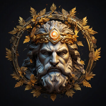 Character illustration ancient god zeus