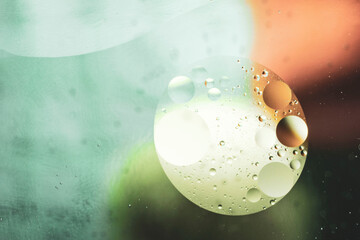 An artful colorful background with bubbles. Abstract background