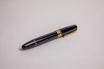 black fountain pen in elegant case