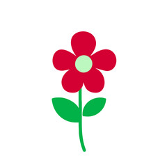 Flower vector icon illustration silhouette on a Transparent Background