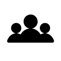 People vector icon illustration silhouette on a Transparent Background