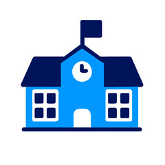 School vector icon illustration on a Transparent Background