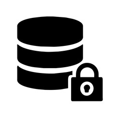 Database vector icon on a Transparent Background