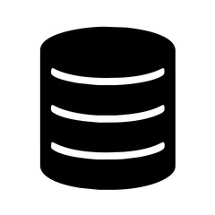 Database vector icon on a Transparent Background