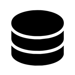 Database vector icon on a Transparent Background