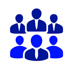 People vector icon illustration silhouette on a Transparent Background