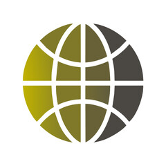 Globe icon on a Transparent Background 