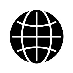 Obraz premium Globe icon on a Transparent Background 