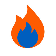 Fire icon on a Transparent Background