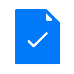 Black Check icon on a Transparent Background