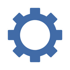 Gear single icon on a Transparent Background