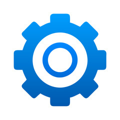 Gear single icon on a Transparent Background