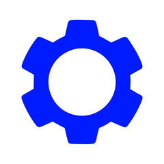 Gear single icon on a Transparent Background