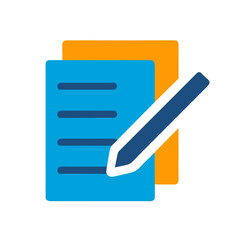 Obraz premium Paper document notes icon on a Transparent Background