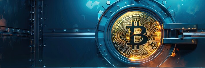 Bitcoin vault - obrazy, fototapety, plakaty
