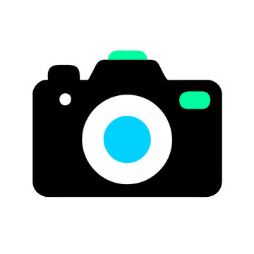 Photo camera vector icon on a Transparent Background