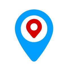 Map pin location icon. Modern GPS markers. Vector illustration on a Transparent Background