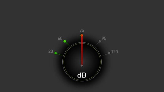 Noise meter prompt with transparent background. Ready to be added into your graphic scene. Quicktime animation