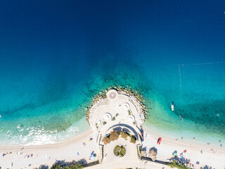 Amazing beach in Podgora, Croatia, Dalmatia - obrazy, fototapety, plakaty