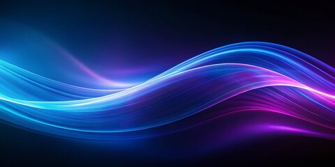 Abstract Grainy Blue Purple Color Gradient Wave Background