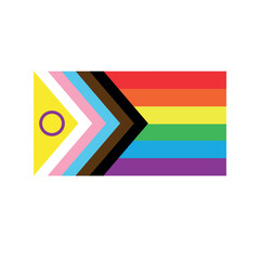 Obraz premium Vector flat new lgbtq flag isolated on white background