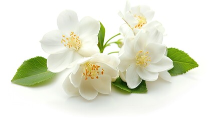 Naklejka na ściany i meble Jasmine flower isolated on white background. ,Generative ai, 