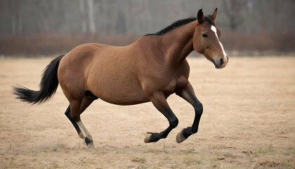 Obraz na płótnie Canvas A Horse With A Playful Buck Kicking Up Its Heels