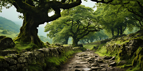Ancient oak, with mossy branches, like an old friend who can be entrusted with all his secr
