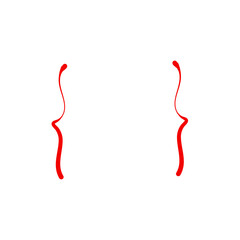 Hand drawn red brackets icon