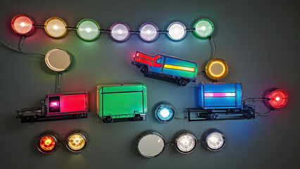 truck lighting colorful