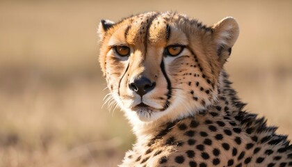 A Cheetah With Its Eyes Half Closed Basking In Th