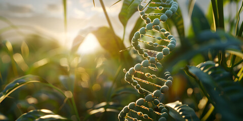  dna gene green nature concept,  traditional breeding methods which selected plants based on their desirable characteristics, Genome Editing in Agriculture