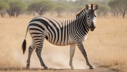 A Zebra In A Safari Adventure - obrazy, fototapety, plakaty