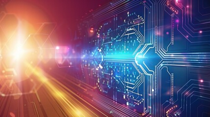 Obraz premium abstract technology background with code
