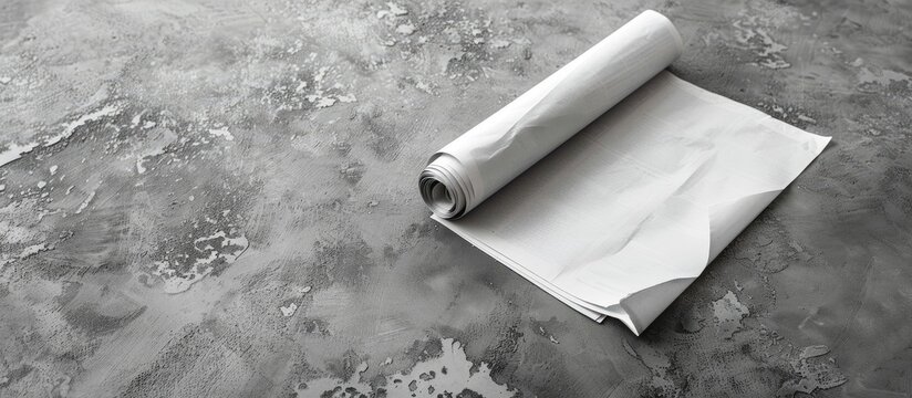 Newspaper template on a grey backdrop.
